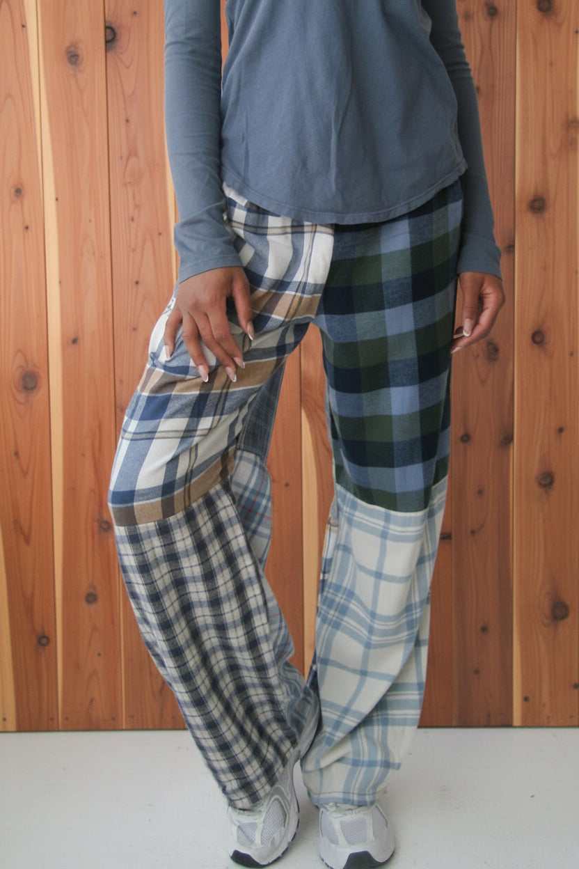 Upcycled Vintage Flannel Pant w/ Elastic Waist