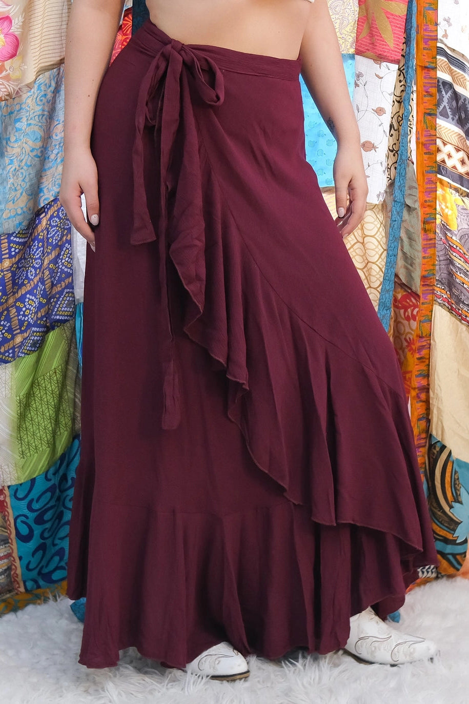 Waterfall Wrap Maxi Skirt